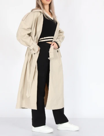 Trench Stradivarius, bej Crem