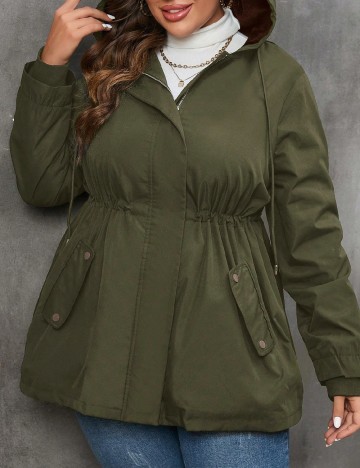 Geaca SHEIN CURVE, verde