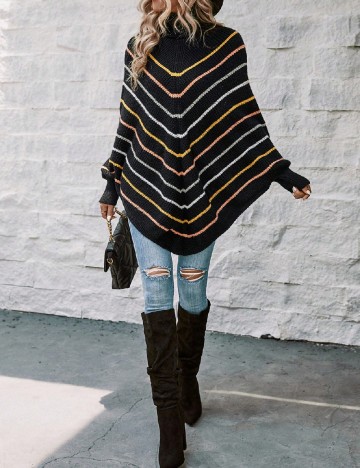 Poncho SHEIN, negru