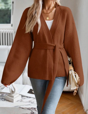 Cardigan SHEIN, maro