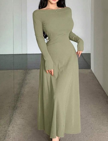 Rochie lunga Dazy, verde