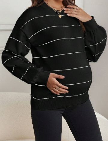 Bluza SHEIN Maternity, negru