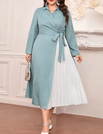 Rochie medie SHEIN CURVE, albastru