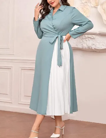 Rochie medie SHEIN CURVE, albastru