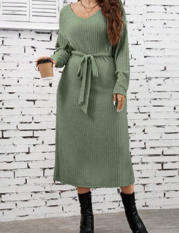 Rochie medie SHEIN CURVE, verde