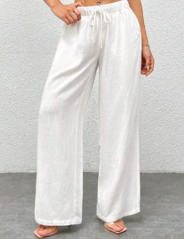 Pantaloni SHEIN, alb