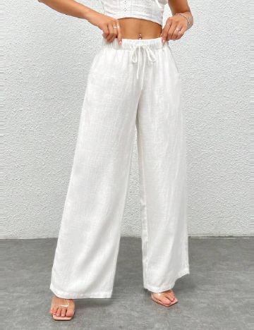 Pantaloni SHEIN, alb