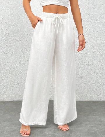 Pantaloni SHEIN, alb