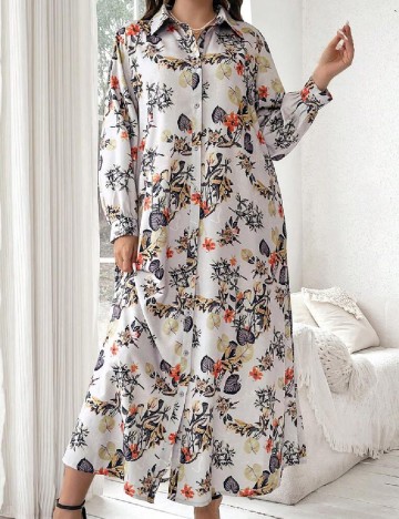 Rochie lunga SHEIN CURVE, floral print