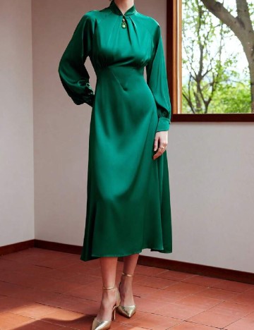 Rochie medie MOTF, verde