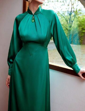 Rochie medie MOTF, verde