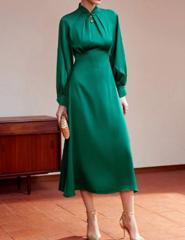 Rochie medie MOTF, verde