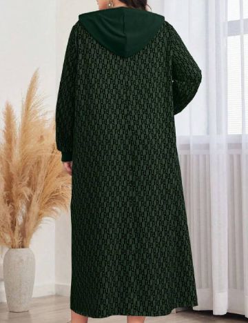 Rochie lunga SHEIN CURVE, verde inchis