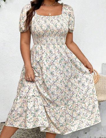 Rochie medie SHEIN CURVE, floral print