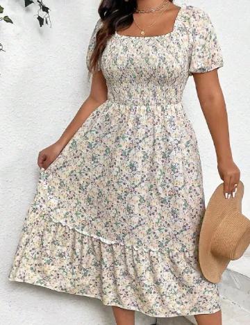 Rochie medie SHEIN CURVE, floral print