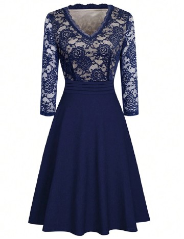 Rochie scurta Homeyee, bleumarin