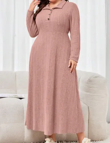 Rochie lunga SHEIN CURVE, roz pudra Roz