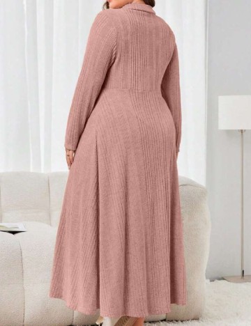 Rochie lunga SHEIN CURVE, roz pudra