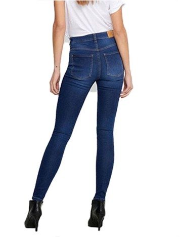 Blugi Jacqueline de Yong, albastru denim