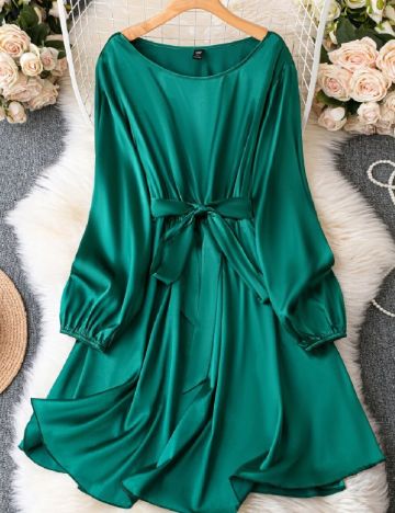 Rochie scurta SHEIN CURVE, verde