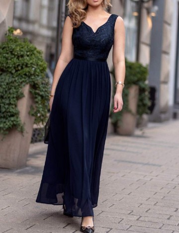 Rochie lunga Miusol, bleumarin