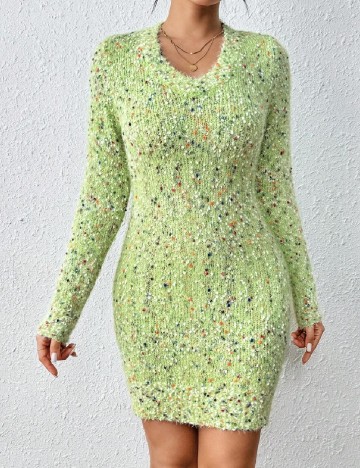 Rochie scurta SHEIN, verde