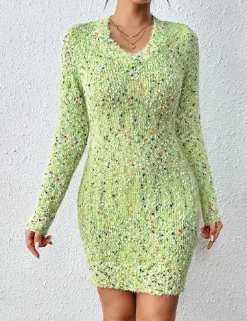 Rochie scurta SHEIN, verde Verde