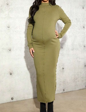 Rochie lunga SHEIN Maternity, verde