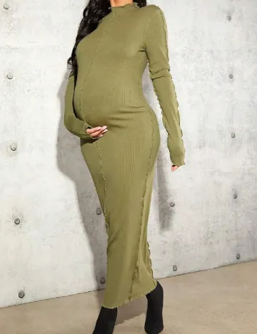 Rochie lunga SHEIN Maternity, verde Verde