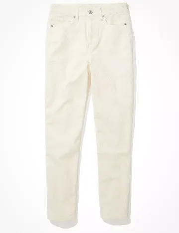 Pantaloni American Eagle, ecru Alb