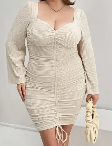 Rochie scurta SHEIN CURVE, crem Crem