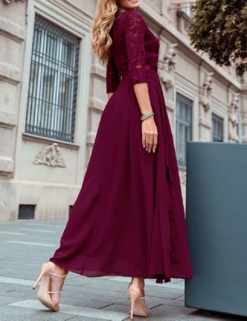 Rochie lunga Miusol, magenta