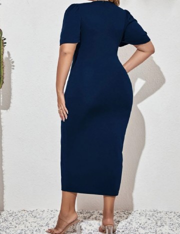 Rochie medie SHEIN CURVE, bleumarin