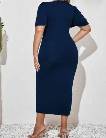 Rochie medie SHEIN CURVE, bleumarin Albastru