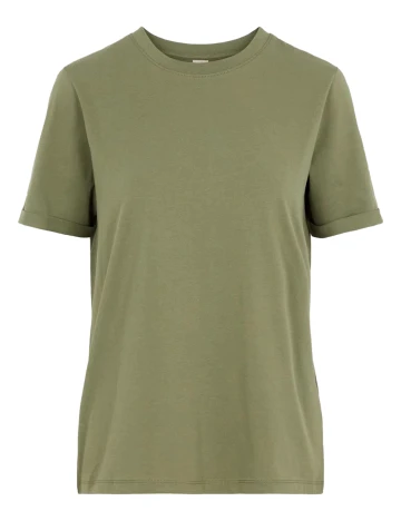 Tricou Pieces, kaki