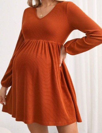 Rochie scurta SHEIN Maternity, portocaliu