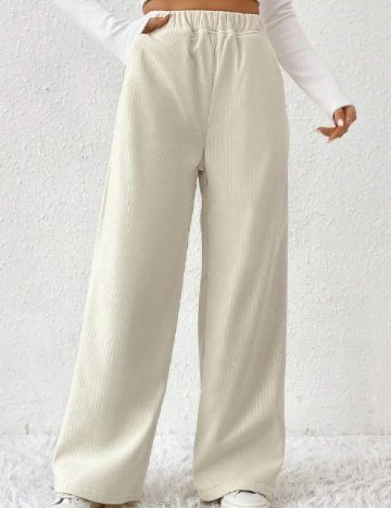 Pantaloni SHEIN, alb