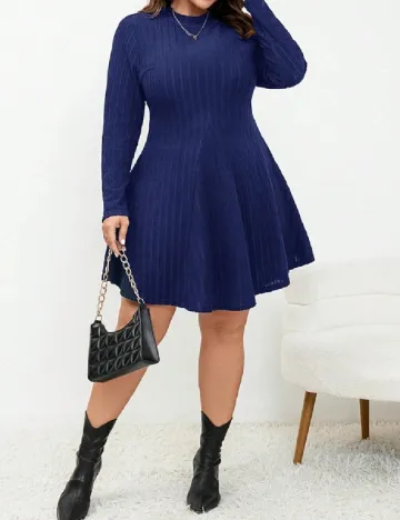 Rochie scurta SHEIN CURVE, bleumarin Albastru