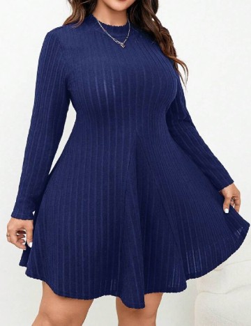 Rochie scurta SHEIN CURVE, bleumarin