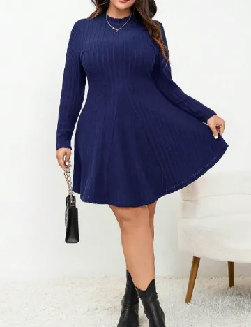 Rochie scurta SHEIN CURVE, bleumarin Albastru