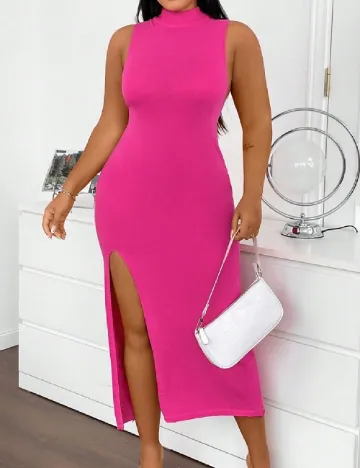 Rochie medie SHEIN CURVE, roz Roz