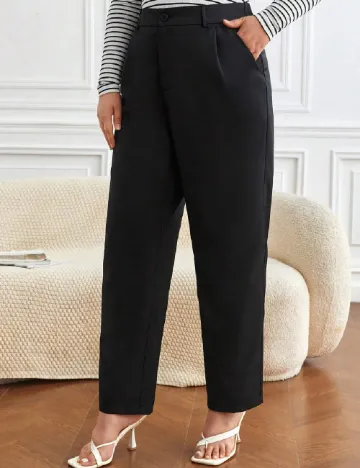 Pantaloni SHEIN CURVE, negru Negru