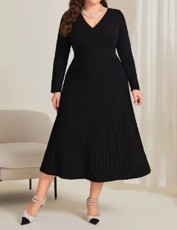 Rochie medie SHEIN CURVE, negru Negru