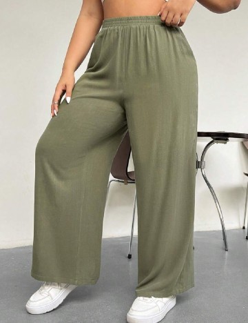 Pantaloni SHEIN CURVE, verde