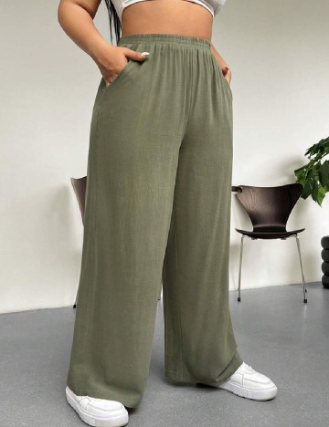 Pantaloni SHEIN CURVE, verde