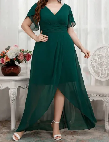 Rochie lunga SHEIN CURVE, verde Verde