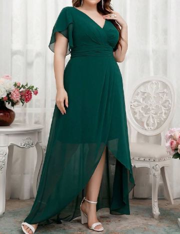 Rochie lunga SHEIN CURVE, verde