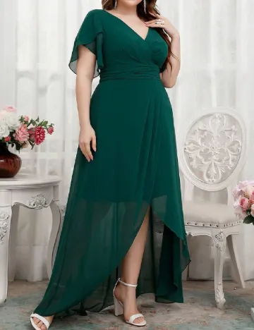 Rochie lunga SHEIN CURVE, verde Verde