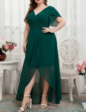 Rochie lunga SHEIN CURVE, verde Verde