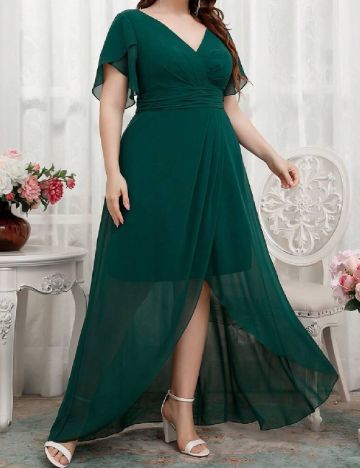 Rochie lunga SHEIN CURVE, verde